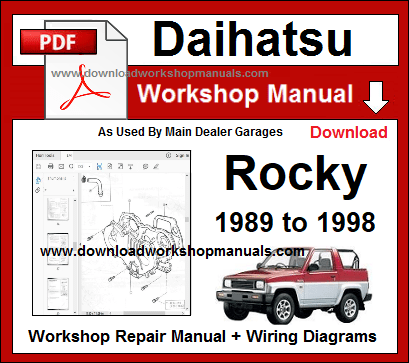 Daihatsu Rocky Service Repair Workshop Manual